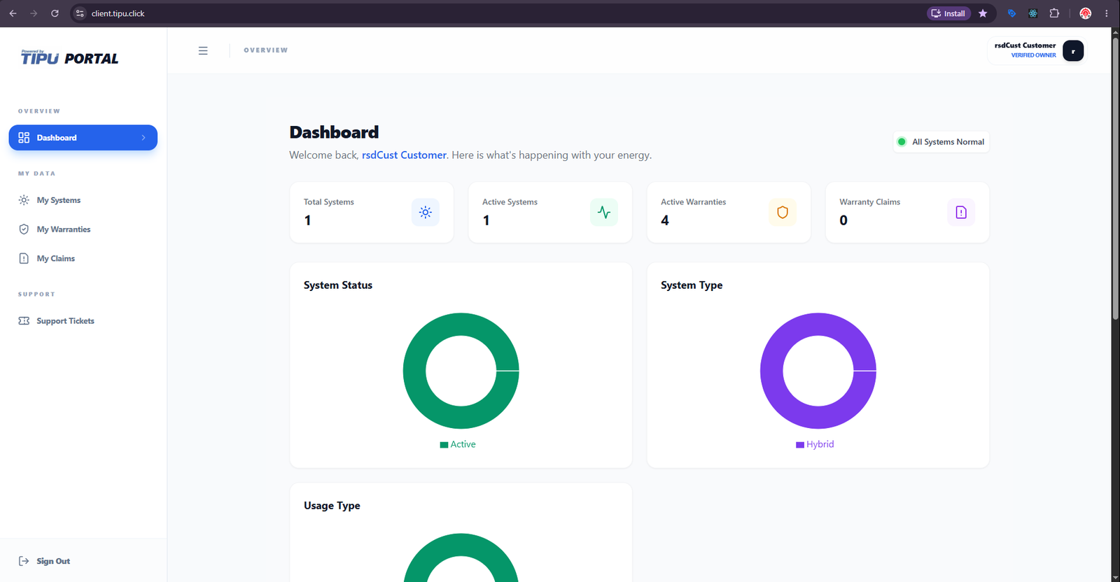 TIPU plant owner dashboard